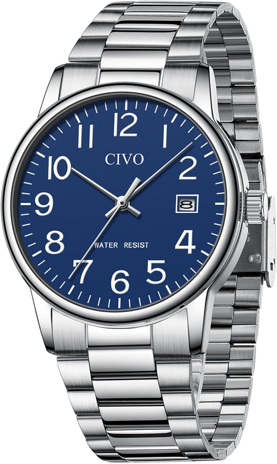 Civo 8348MENSWATCH, 37mm, Stainless Steel Bracelet