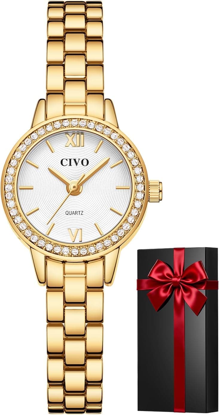 Civo 8377 WOMENSWATCH8377, 24mm, Silver Stainless Steel Bracelet