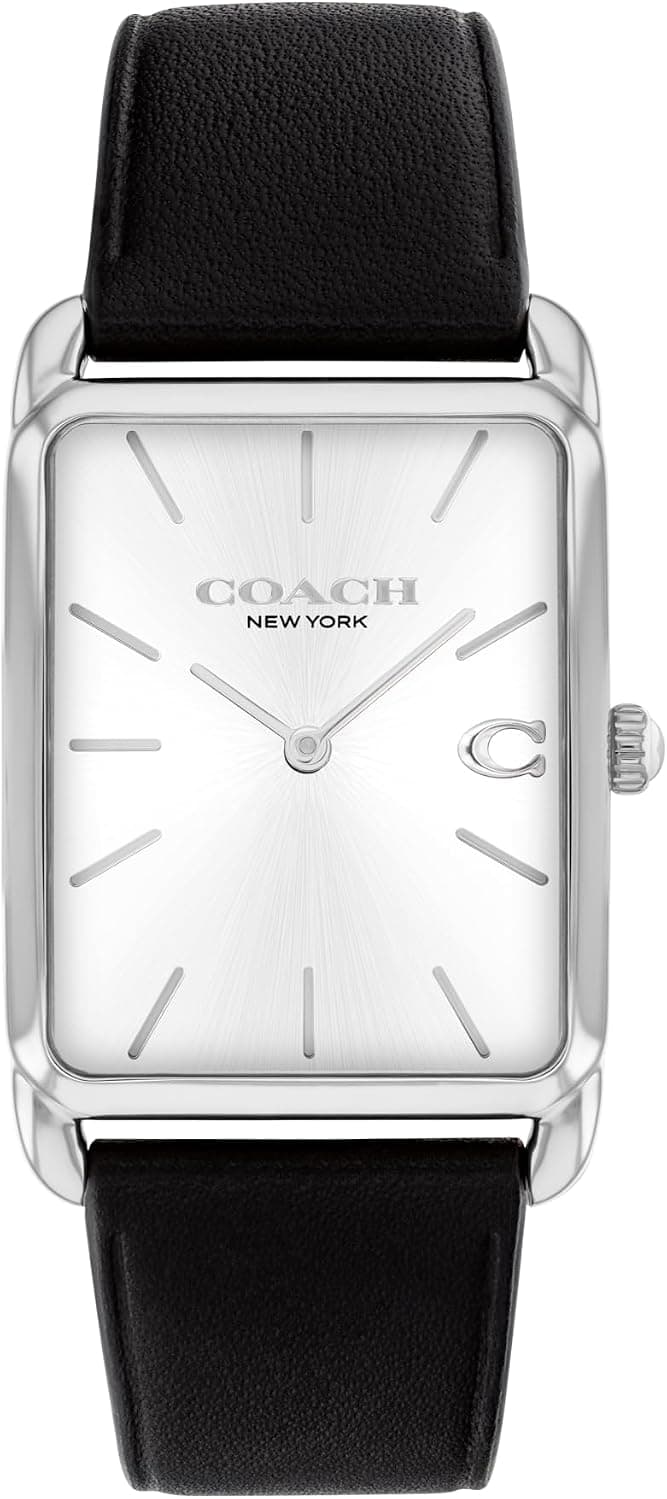 Coach Elliot 14400040, 26 mm, schwarzes Lederarmband
