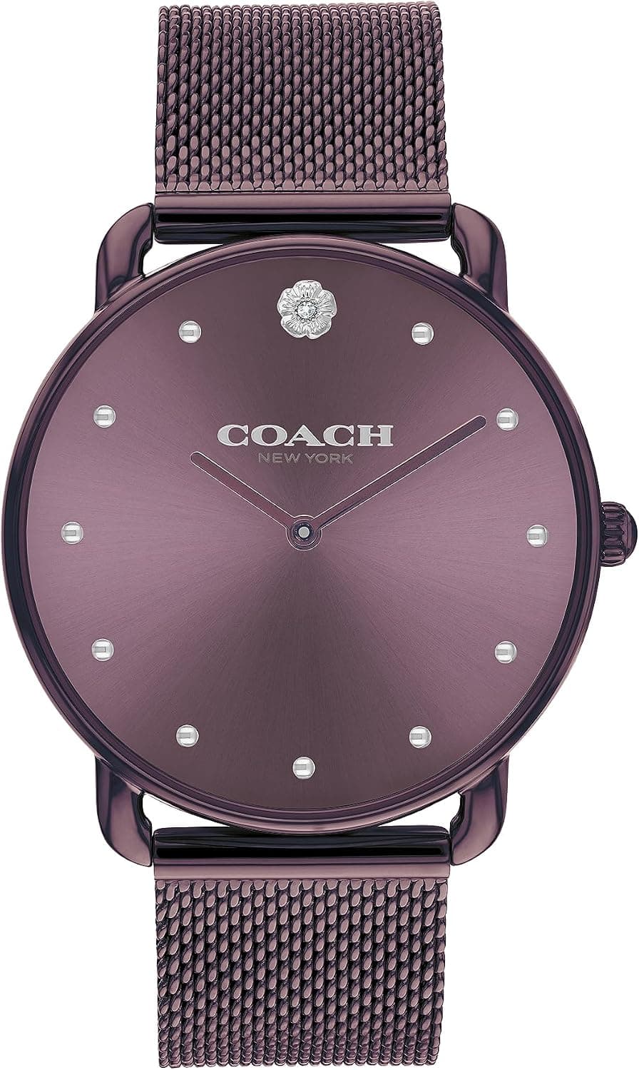 Coach Elliot 14504211, 36 mm, lilafarbenes Zifferblatt, lilafarbenes Edelstahlarmband