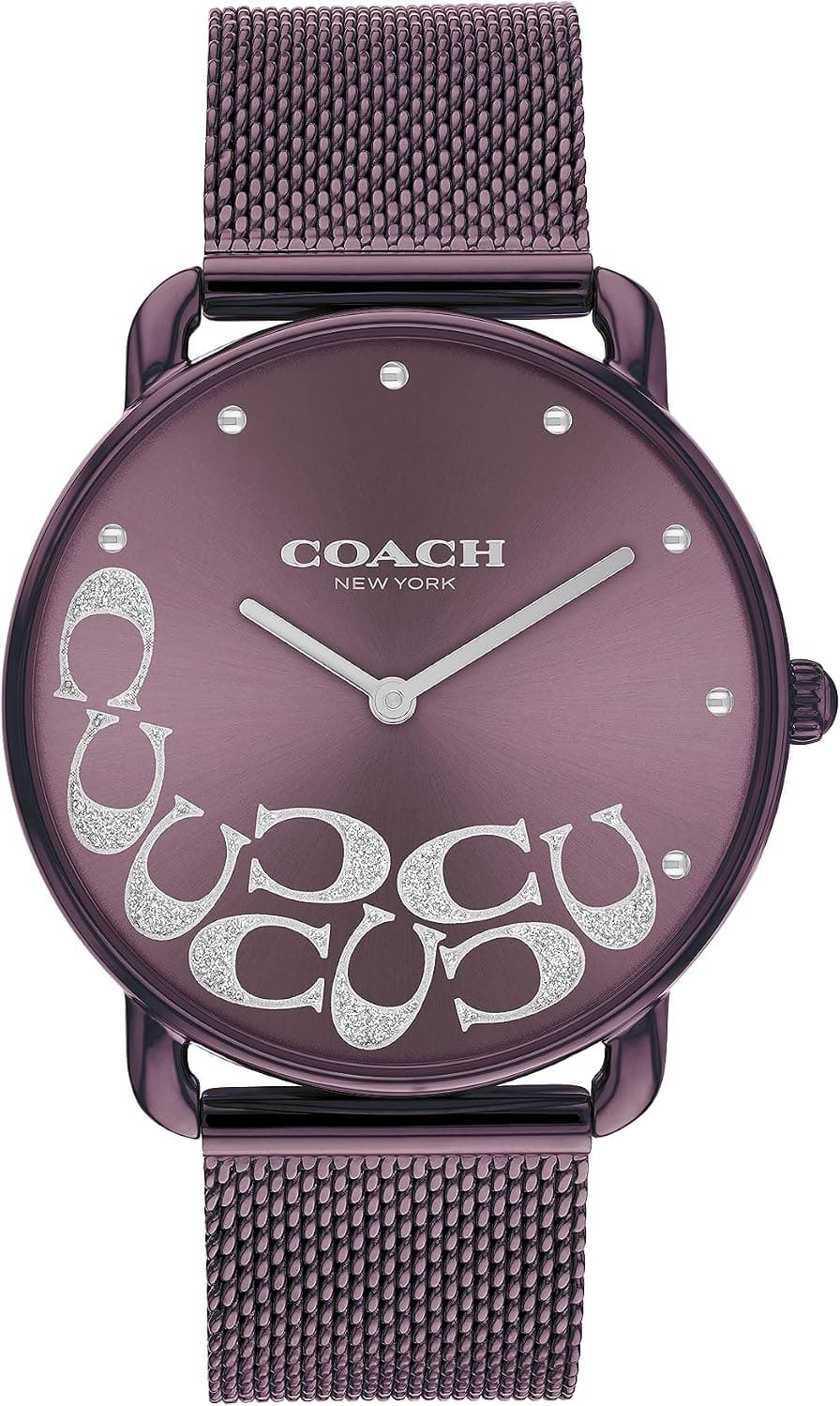 Coach Elliot 14504339, 36 mm, lilafarbenes Zifferblatt, lilafarbenes Edelstahlarmband