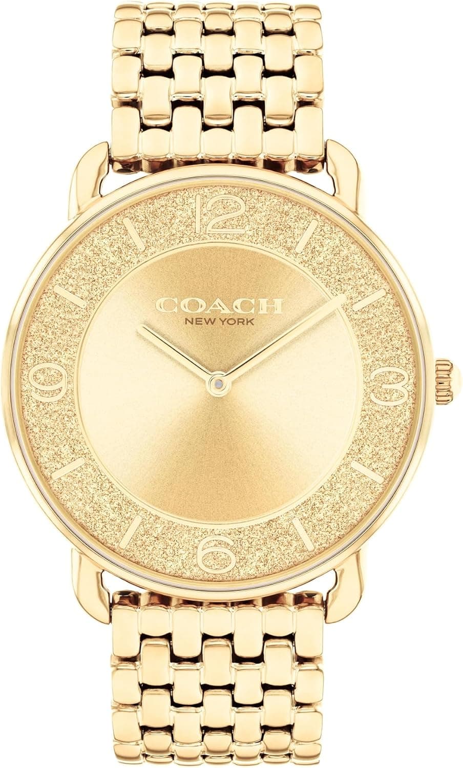 Coach Elliot 14504374, 28 mm, goldenes Zifferblatt, goldenes Edelstahlarmband