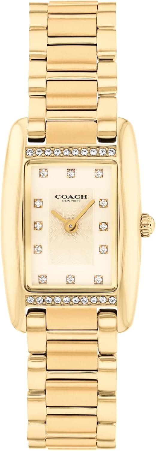 Coach Reese 14504588, 20 mm, goldenes Zifferblatt, goldenes Edelstahlarmband