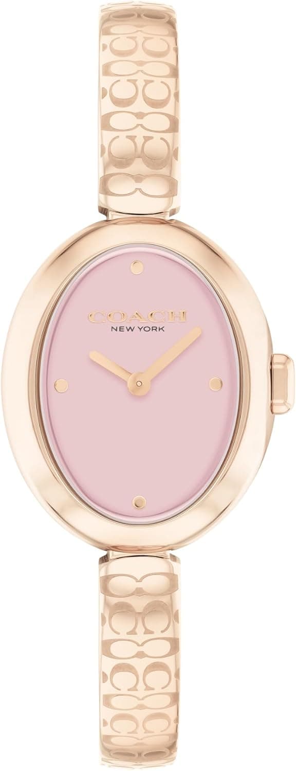 Coach Sammy 14504486, 22 mm, rosafarbenes Zifferblatt, Edelstahlarmband