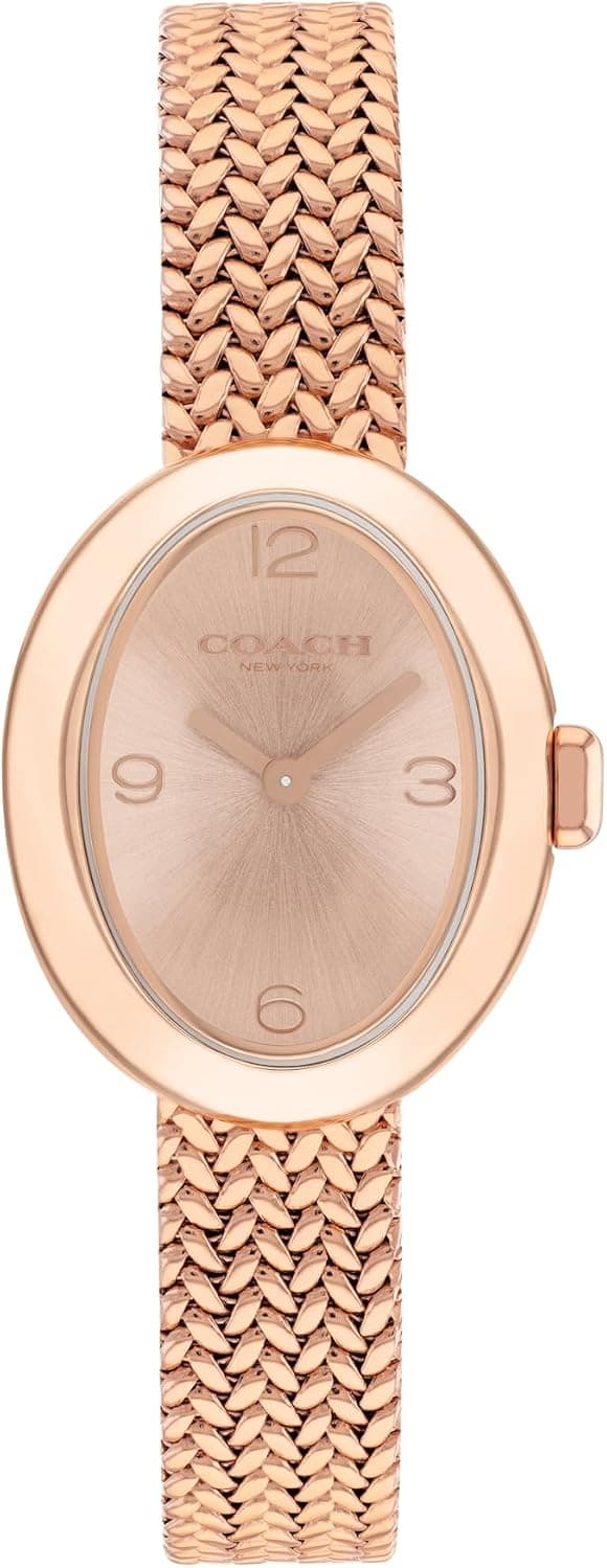 Coach Sammy 14504568, 22mm, Pembe Altın Kadran, Pembe Altın Paslanmaz Çelik Kordon