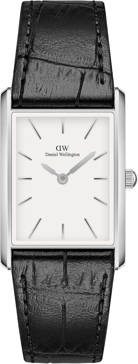 Daniel Wellington Bound DW00100697, 24 mm, weißes Zifferblatt, schwarzes Lederarmband