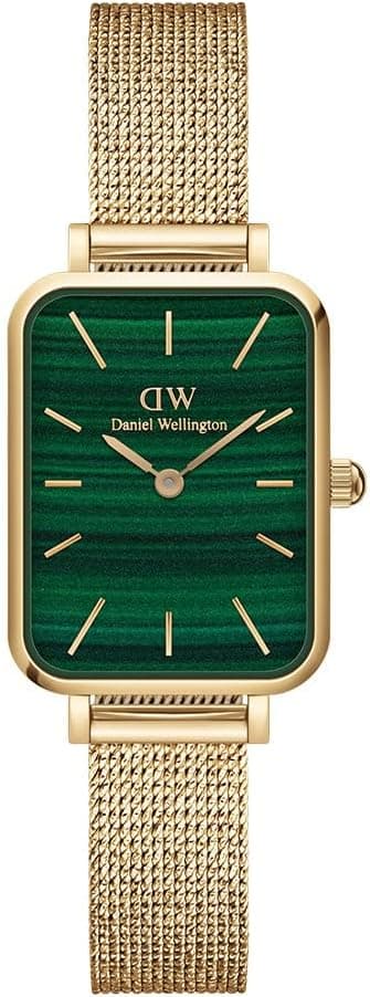 Daniel Wellington Quadro DW00100561, 20 mm, grünes Zifferblatt, goldenes Edelstahlarmband