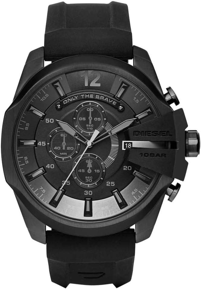 Diesel Mega Chief DZ4378, 51mm, Black Dial, Black Stainless Steel Bracelet