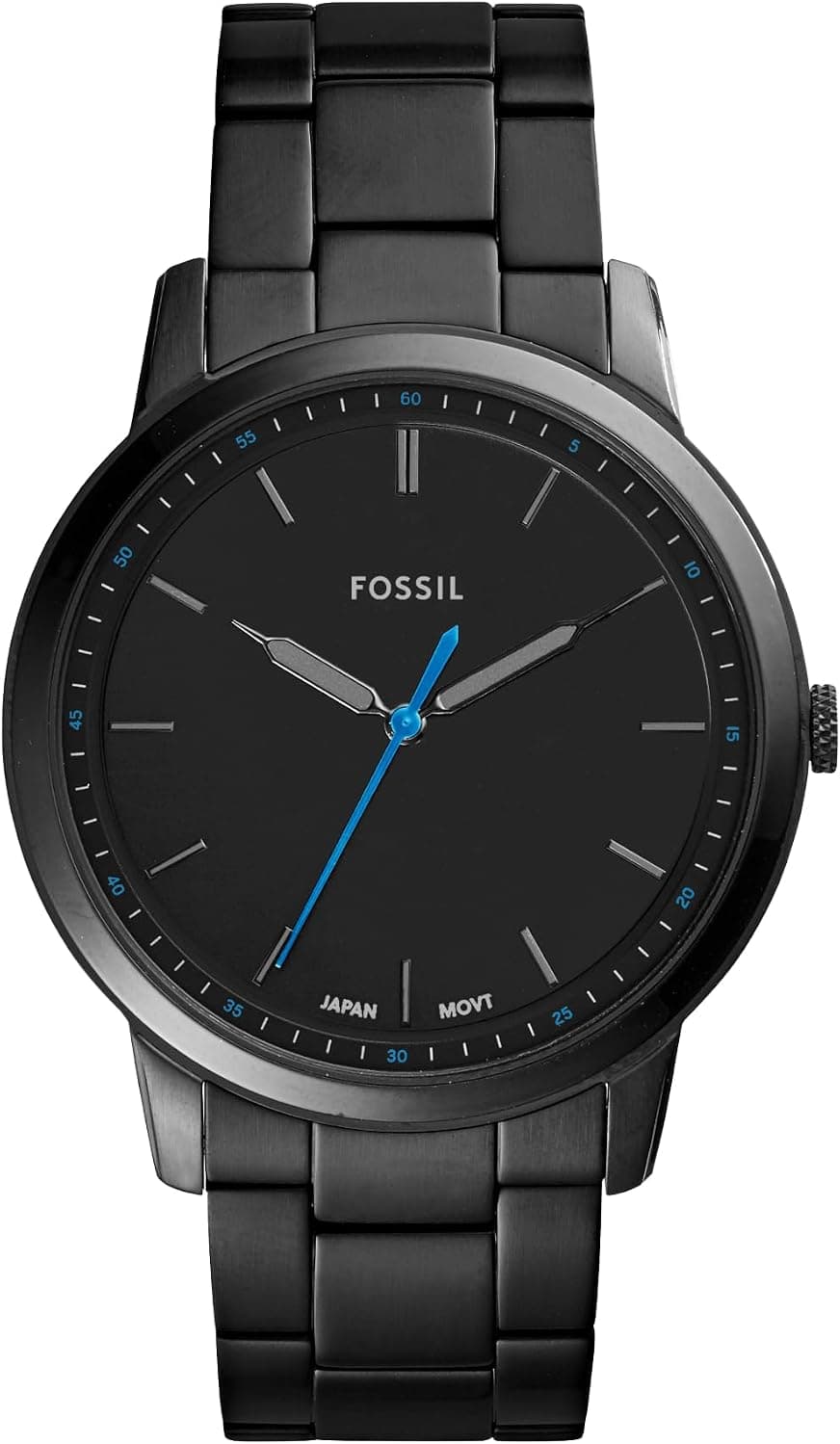 Fossil Minimalist 44mm, Black Dial Black Stainless steel