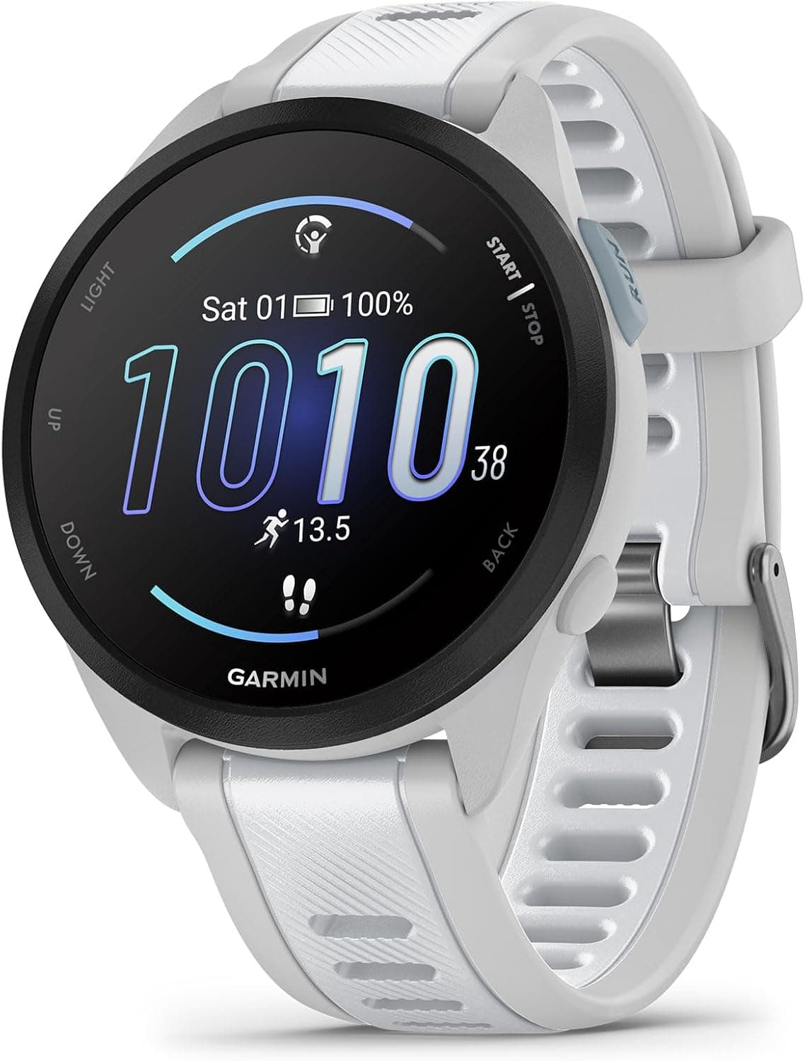 Garmin Forerunner 165 010-02863-21, 43mm, White Silicone Band