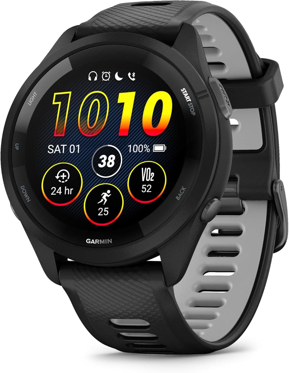 Garmin Forerunner 265 46mm Black/Powder Gray Silicone