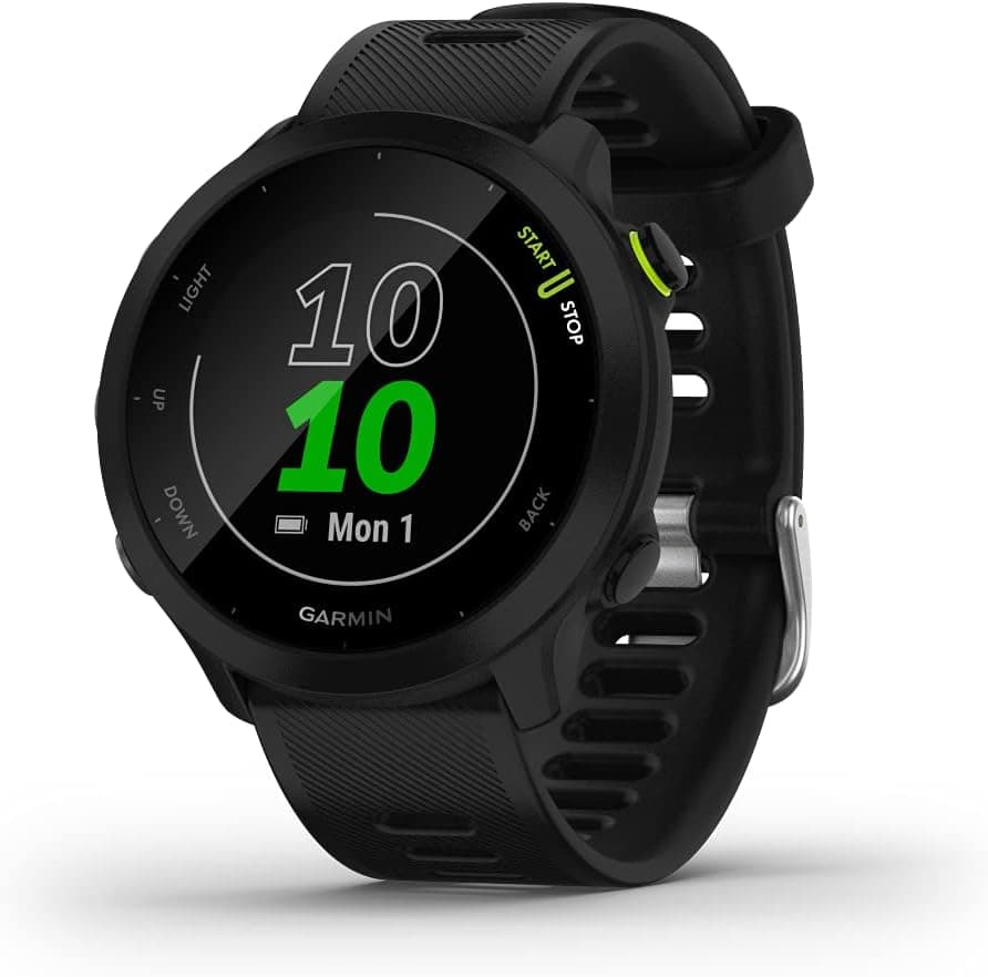 Garmin Forerunner 55 010-02562-00, 42mm, Black Silicone Band