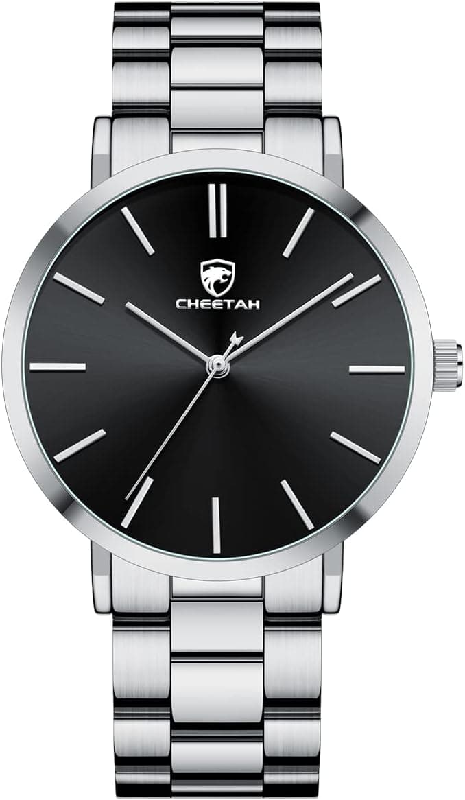 Golden Hour CH-1615, 41mm, Black Dial, Silver Stainless Steel Bracelet