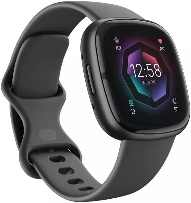 Google Fitbit Sense FB521, Black Dial, Gray Silicone Band