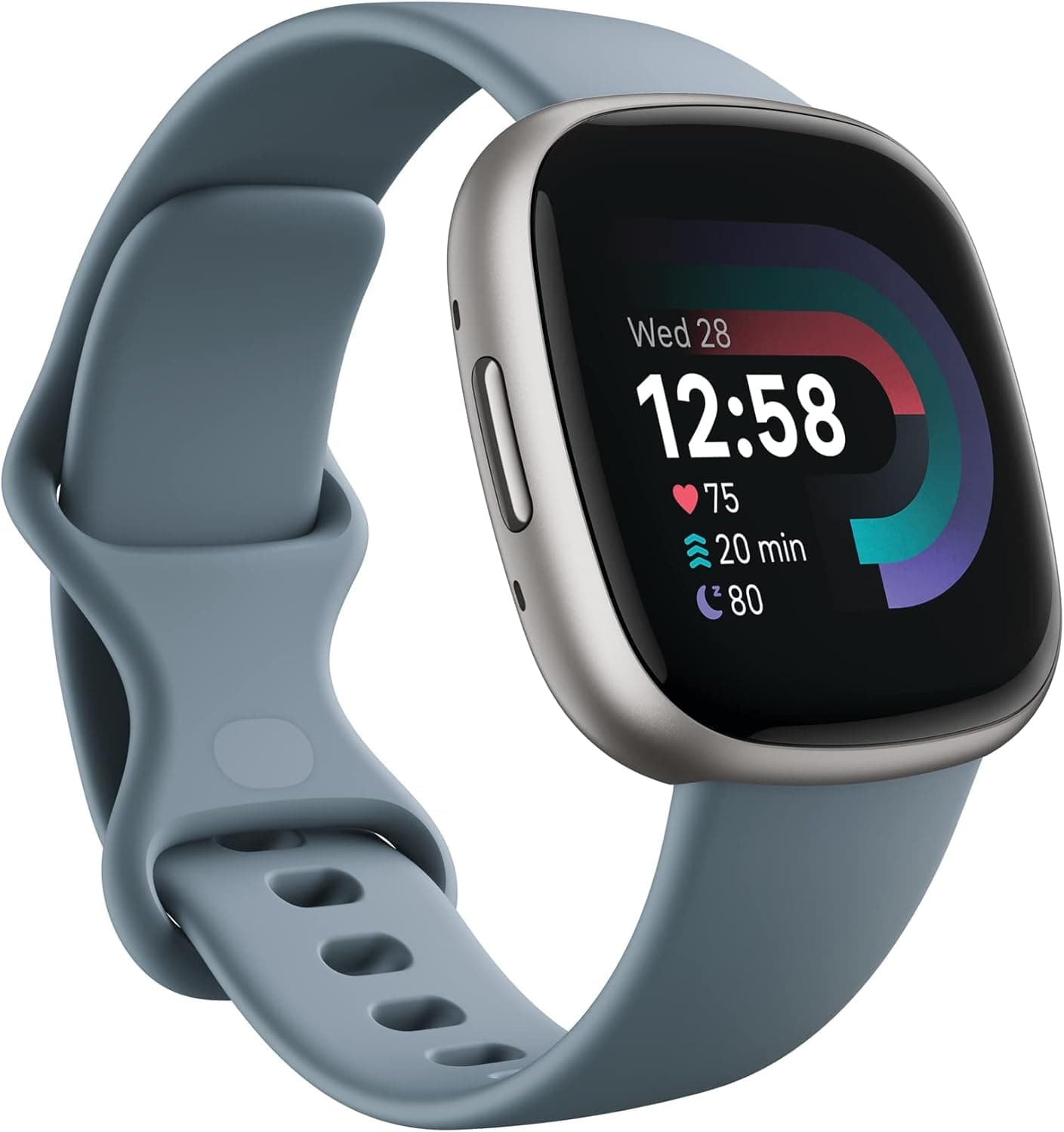 Google Fitbit Versa FB523SRAG-US, Gray Silicone Band