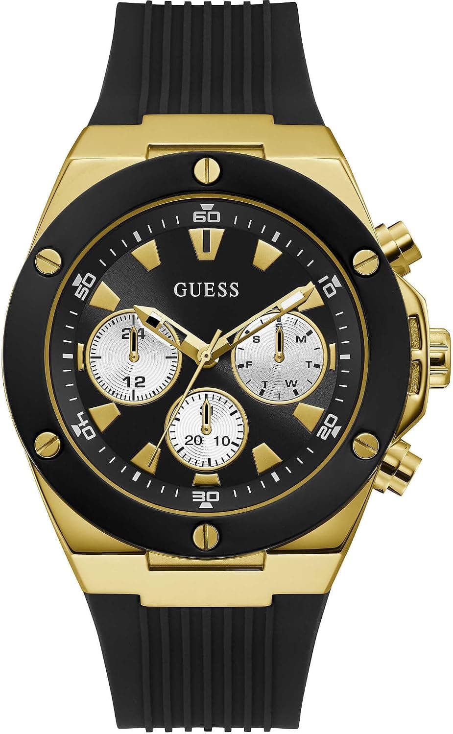 Guess GW0057G1, 46mm, Black Dial, Black Silicone Band