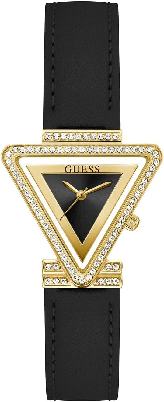 Guess FAME 34mm, Black Dial Black Leather