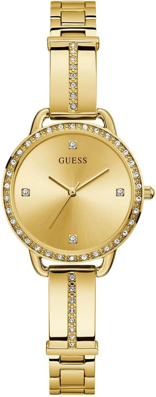 Guess Bellini GW0022L2, 30mm, Gold Dial, Gold Stainless Steel Bracelet