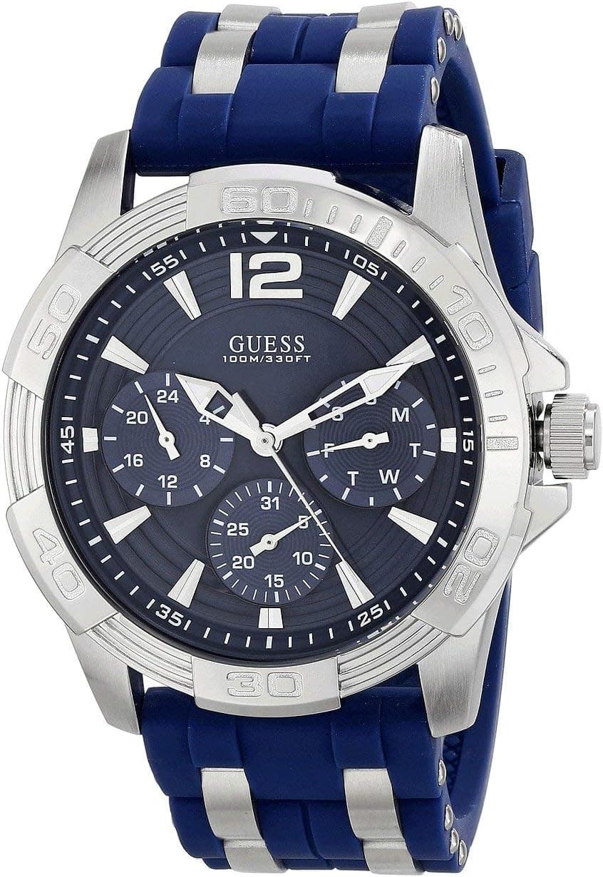 Guess OASIS GW0234G3 U0366G2, 44mm, Blue Dial, Blue Silicone Band