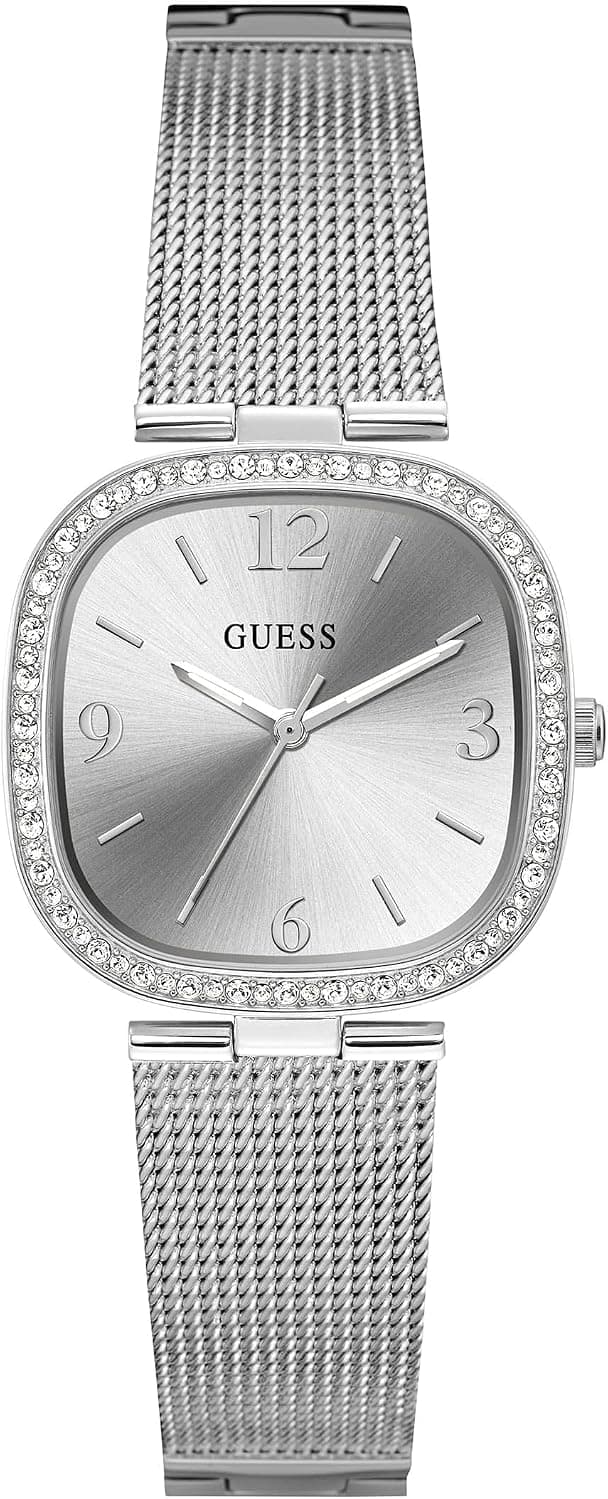 Guess Rounded Square Bracelet 32mm, Silver Dial