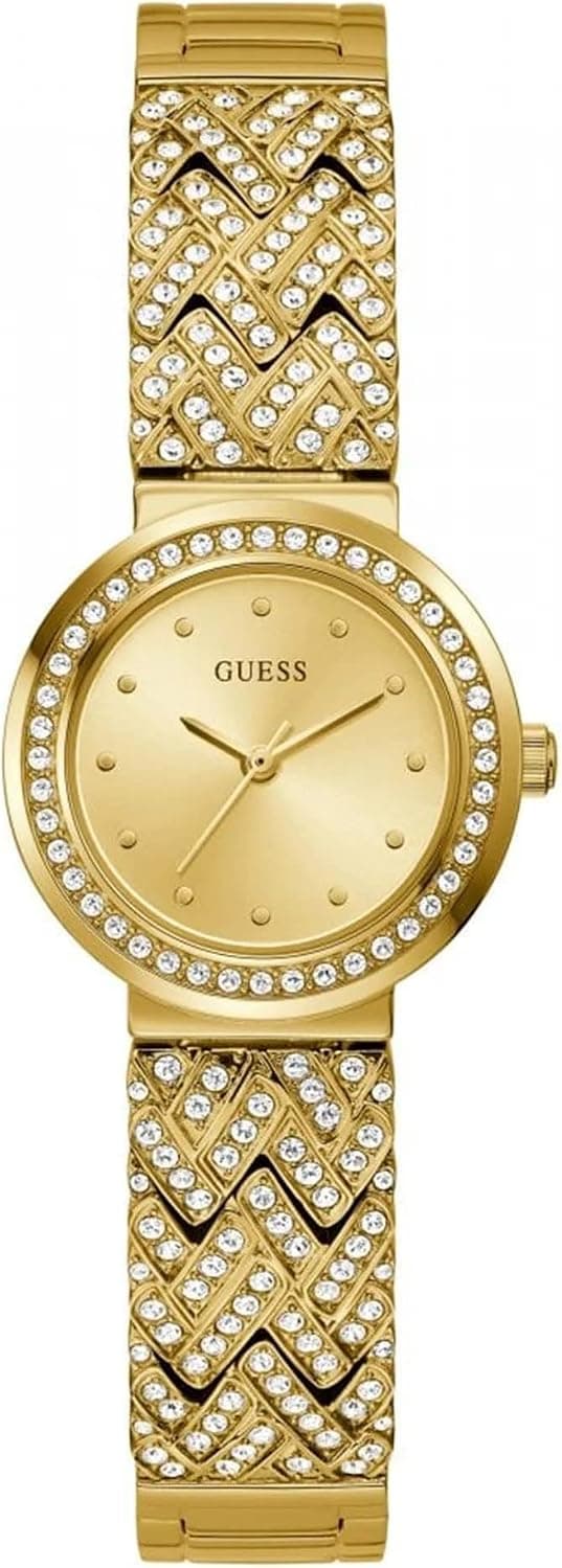 Guess Ladies 28mm, Khaki Dial Gold Stainless steel