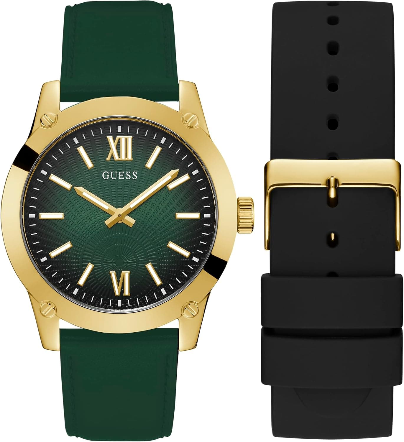 Guess GW0630G2 44mm, Green Dial Green Leather/Silicone