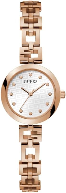 Guess GW0549L3, 26 mm, weißes Zifferblatt, roségoldenes Edelstahlarmband