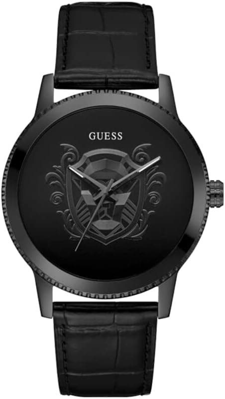 Guess GW0566G2, 44mm, Black Dial, Black Leather Band