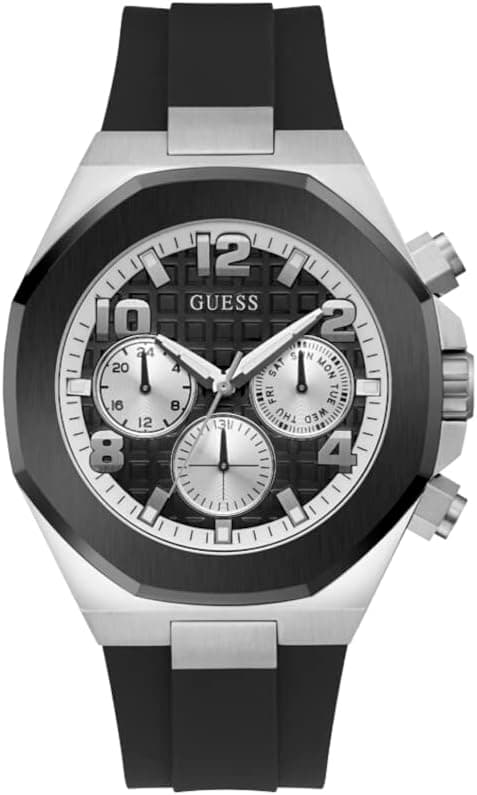 Guess GW0583G1, 46mm, Black Dial, Black Silicone Band