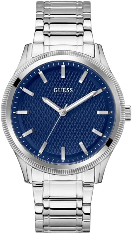 Guess GW0626G1, 44mm, Blue Dial, Silver Stainless Steel Bracelet