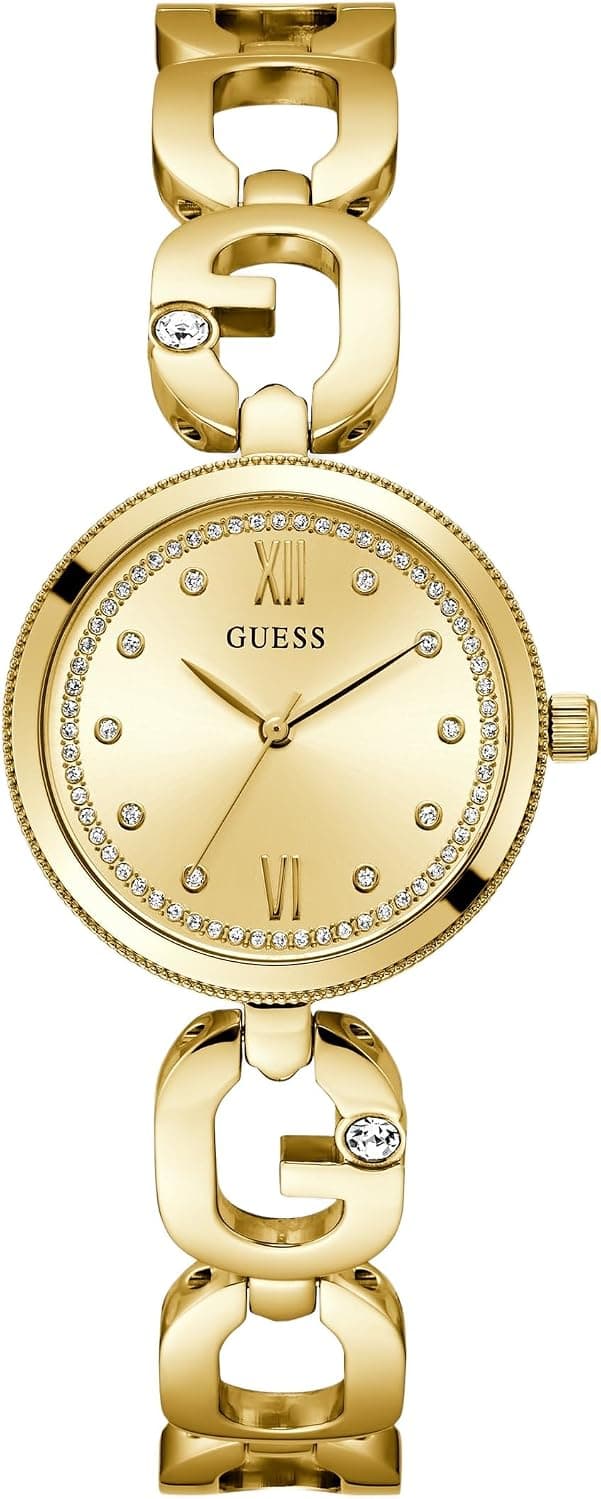 Guess EMPOWER GW0759L2, 30mm, Gold Dial, Gold Stainless Steel Bracelet