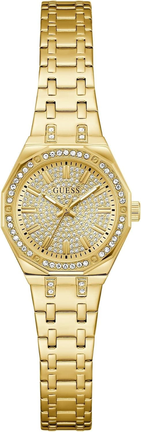 Guess GW0931L2, 25 mm, goldenes Zifferblatt, goldenes Edelstahlarmband