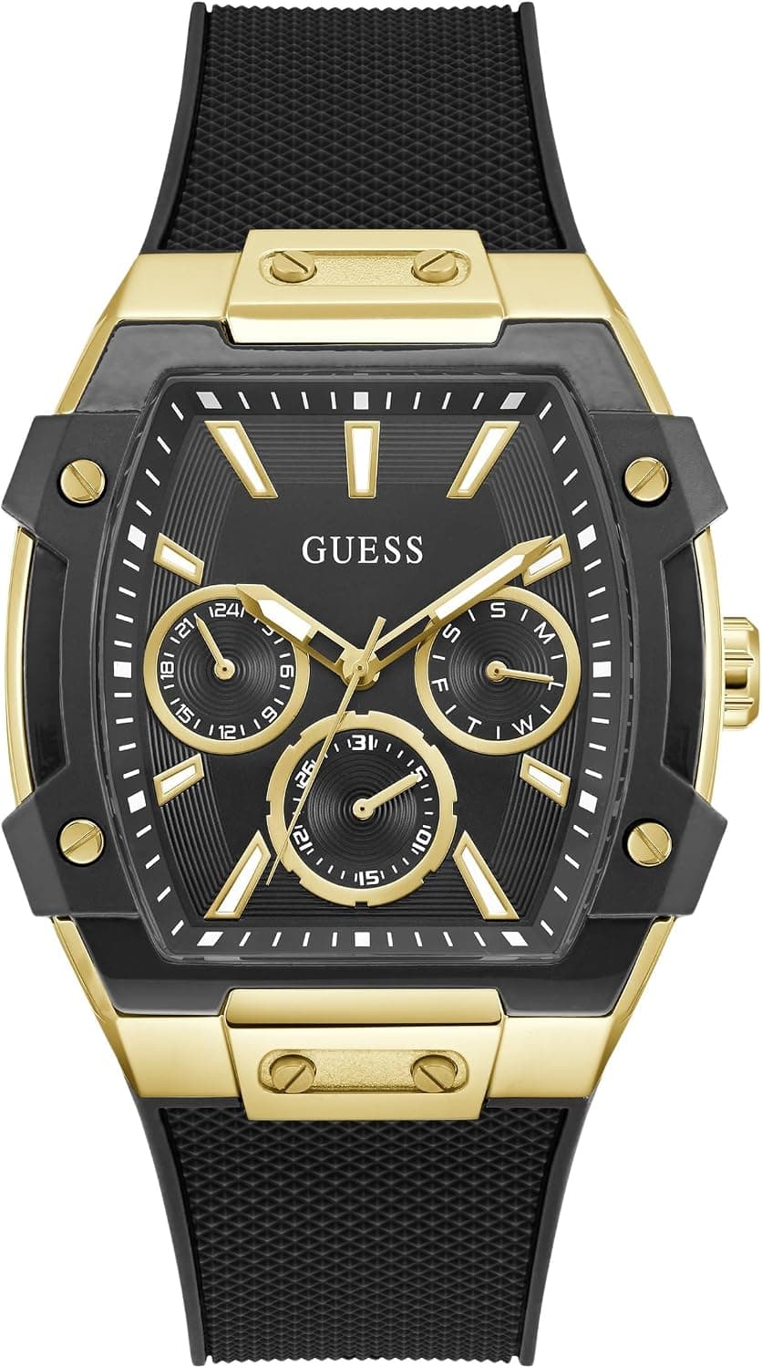 Guess GW0956G2, 44mm, Black Dial, Black Silicone Band