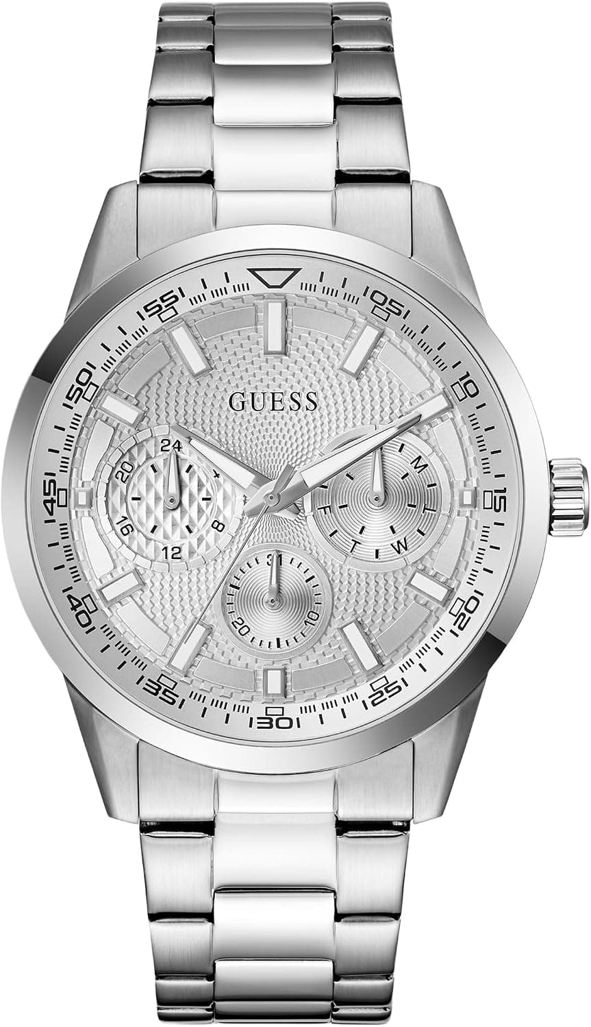 Guess GW0963G1, 44mm, Silver Dial, Silver Stainless Steel Bracelet