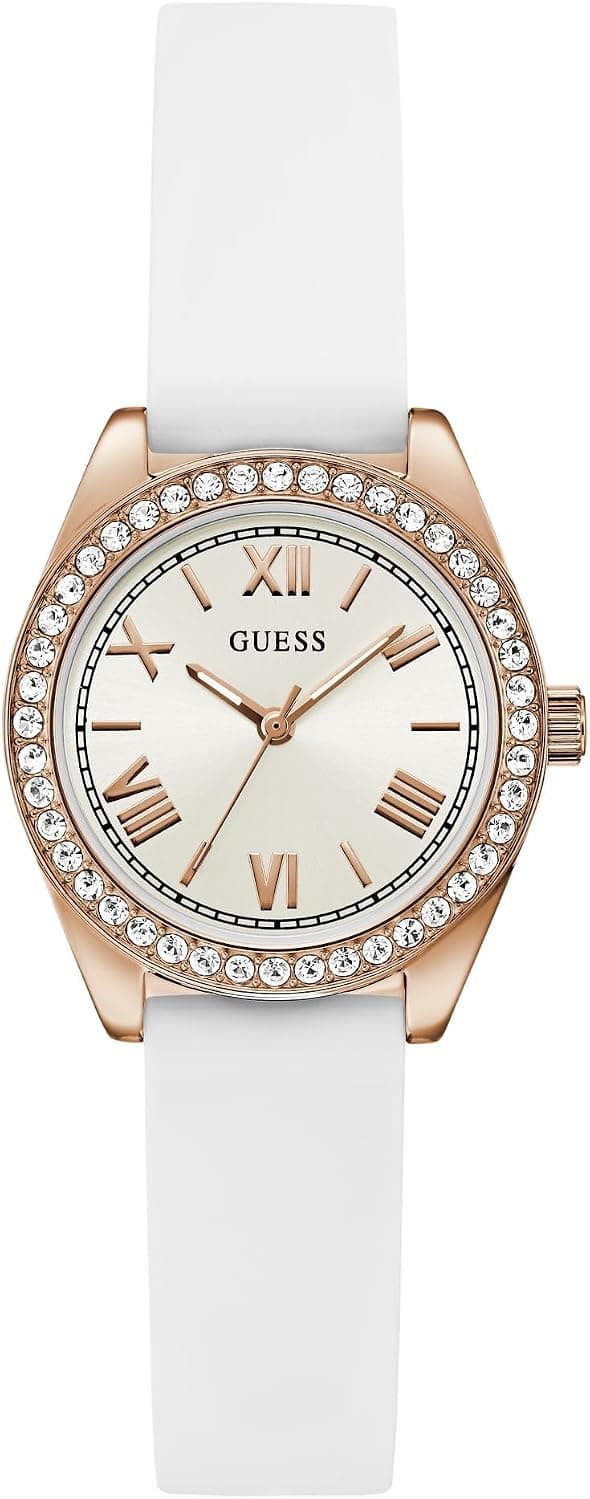 Guess MINI LUNA 30mm, White Dial White Silicone