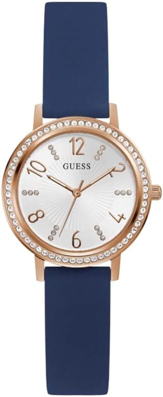 Guess Multi-function 32mm, White Dial Blue Leather