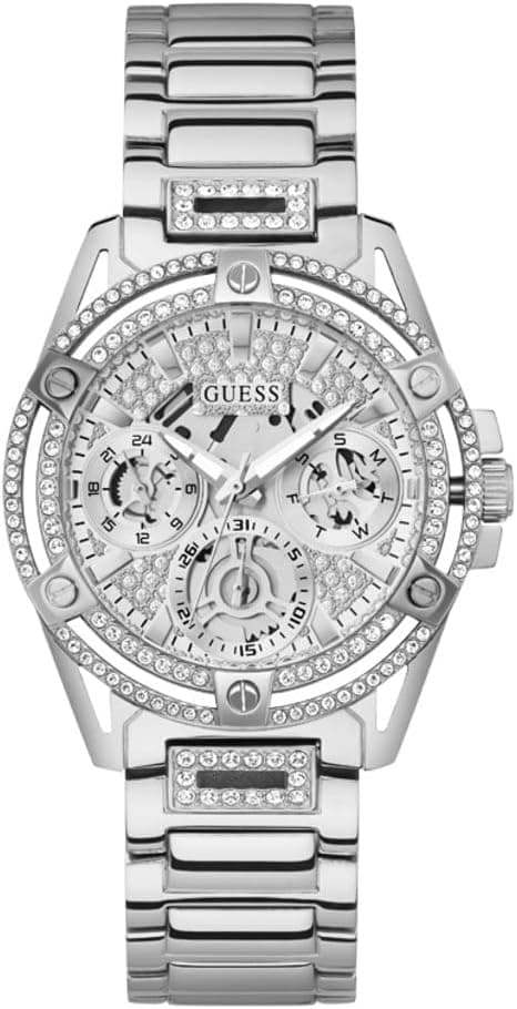 Guess Queen GW0464L1, 40 mm, silbernes Zifferblatt, silbernes Edelstahlarmband