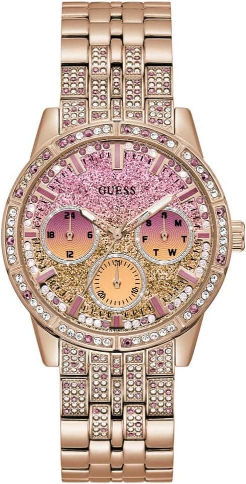 Guess Ladies Sport Multifunction Duotone Cryst 40mm, Pink Dial