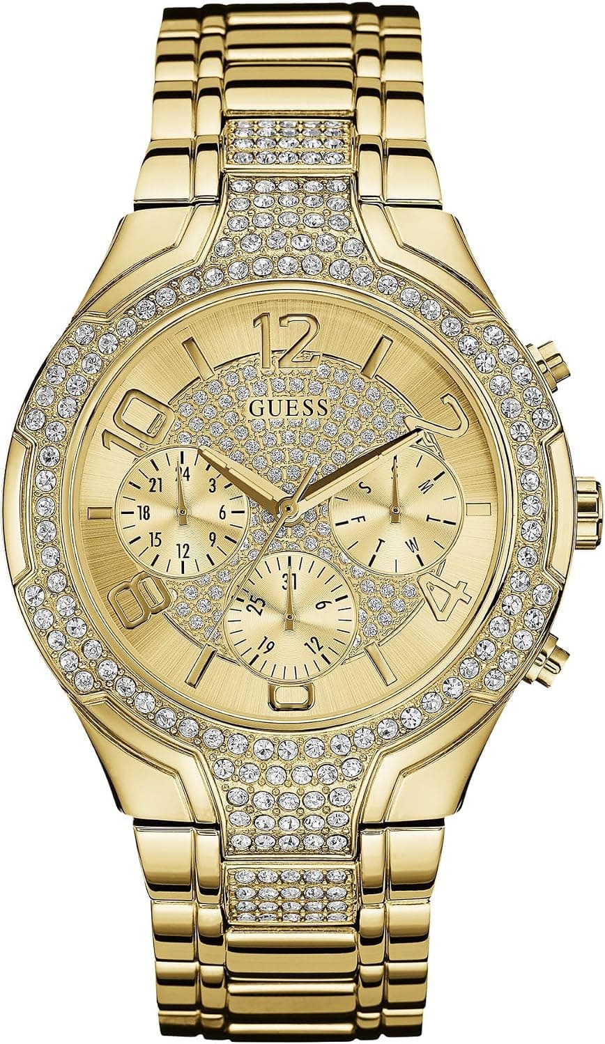Guess U0628L2, 44mm, Gold Dial, Gold Stainless Steel Bracelet