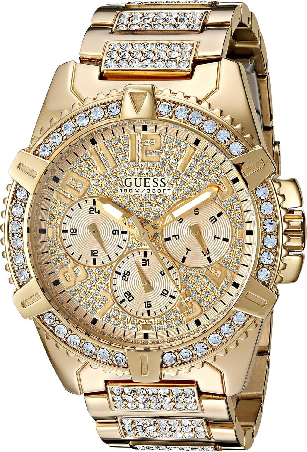 Guess U0799G2, 48mm, Gold Dial, Gold Stainless Steel Bracelet