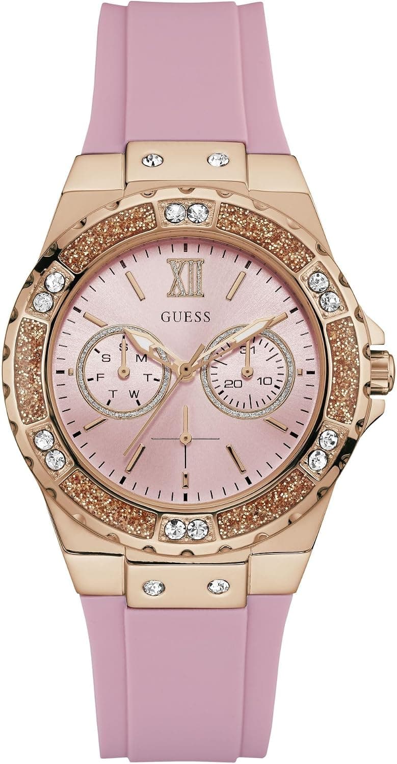 Guess U1053L3 39mm, Pink Dial Pink Silicone