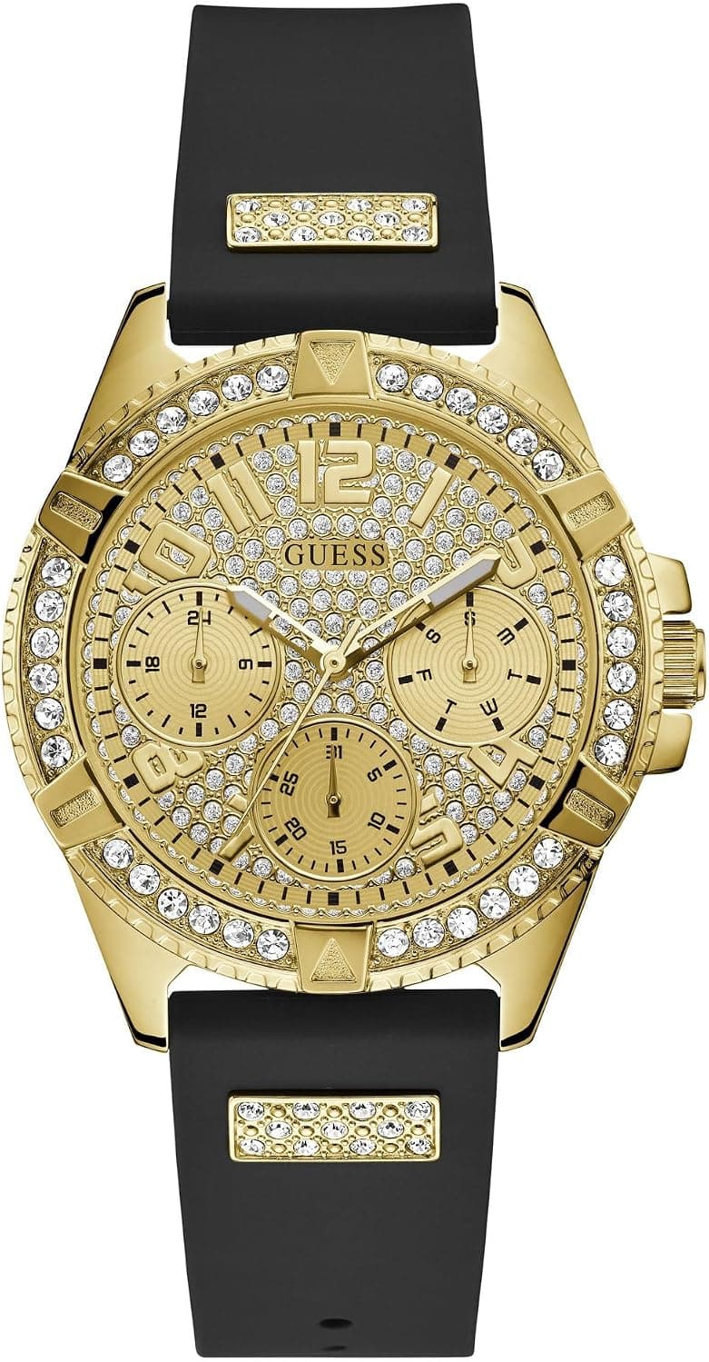 Guess FRONTIER U1160L1, 40mm, Black Dial, Black Silicone Band
