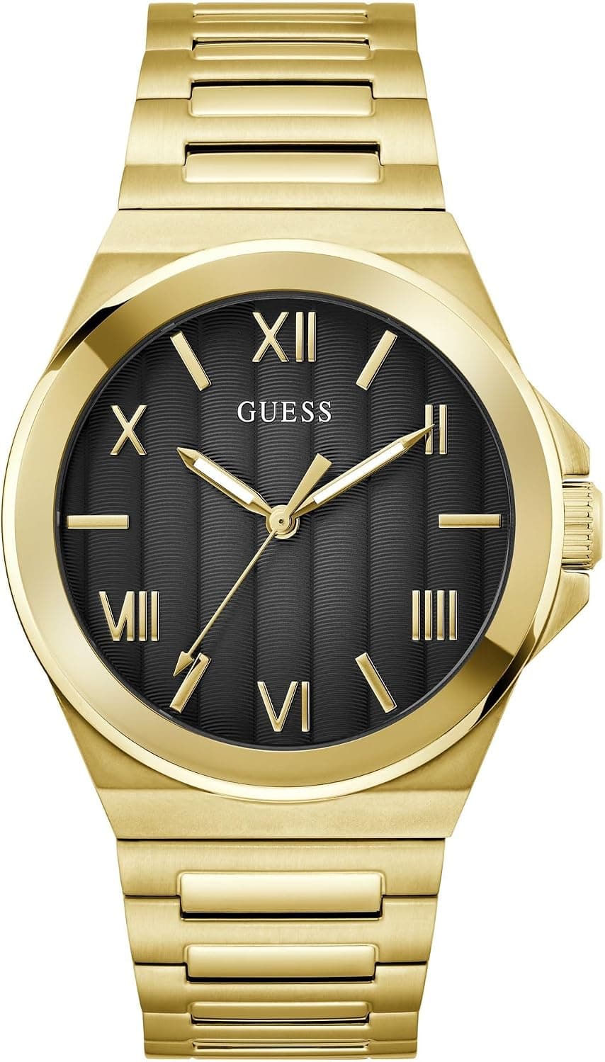Guess VINYL 44mm, Black Dial Gold Stainless steel