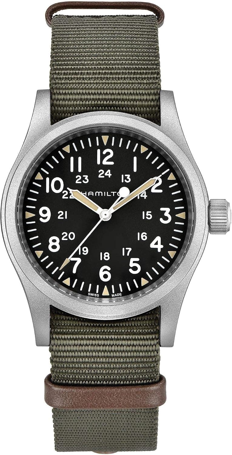 Hamilton Khaki Field 38mm, Black Dial Green Nylon