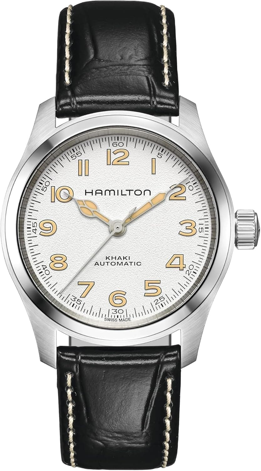 Hamilton H70405710 38mm, White Dial Black Leather