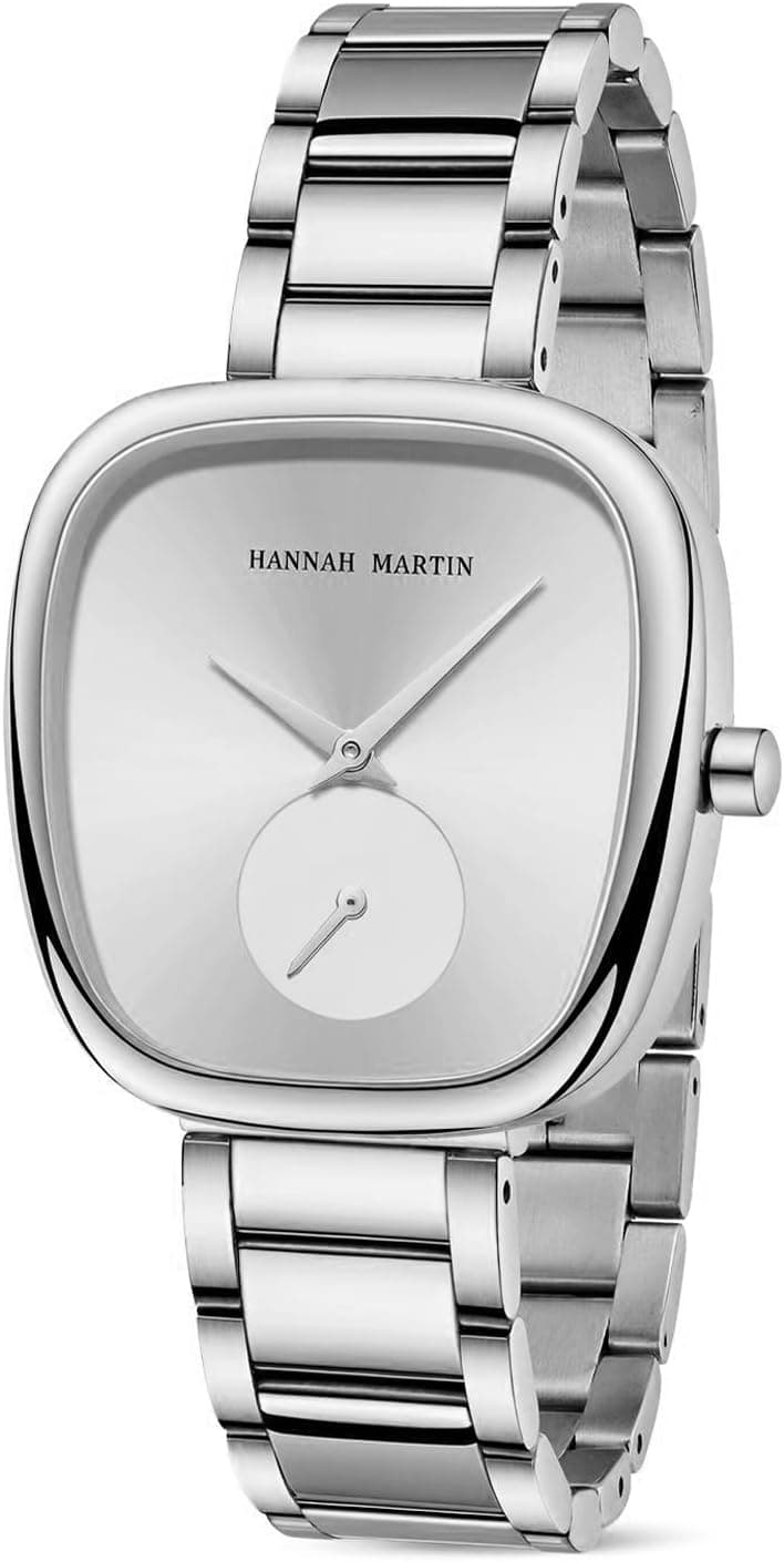 Hannah Martin 1251G-YY, 36mm, Silver Stainless Steel Bracelet