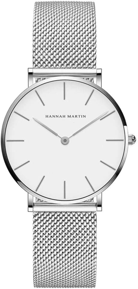 Hannah Martin de Cuarzo T53, 36mm, White Dial, Stainless Steel Bracelet