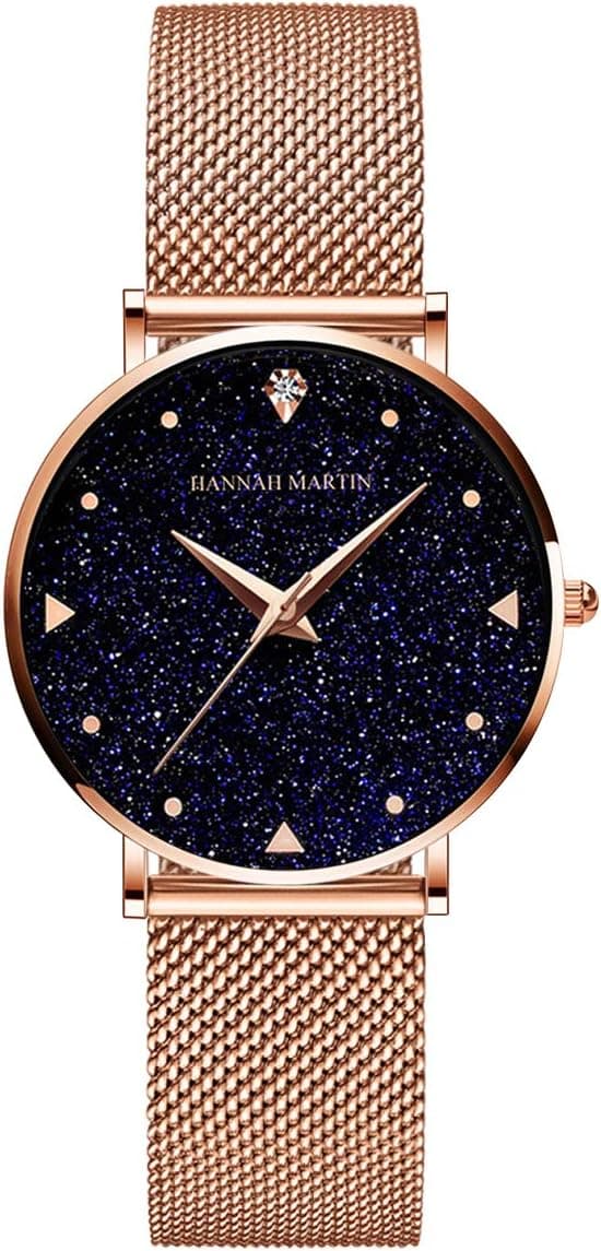 Hannah Martin HXK36N, 36mm, Black Dial, Stainless Steel Bracelet