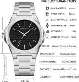 Hannah Martin Striped style 40mm Mens, detail view 4