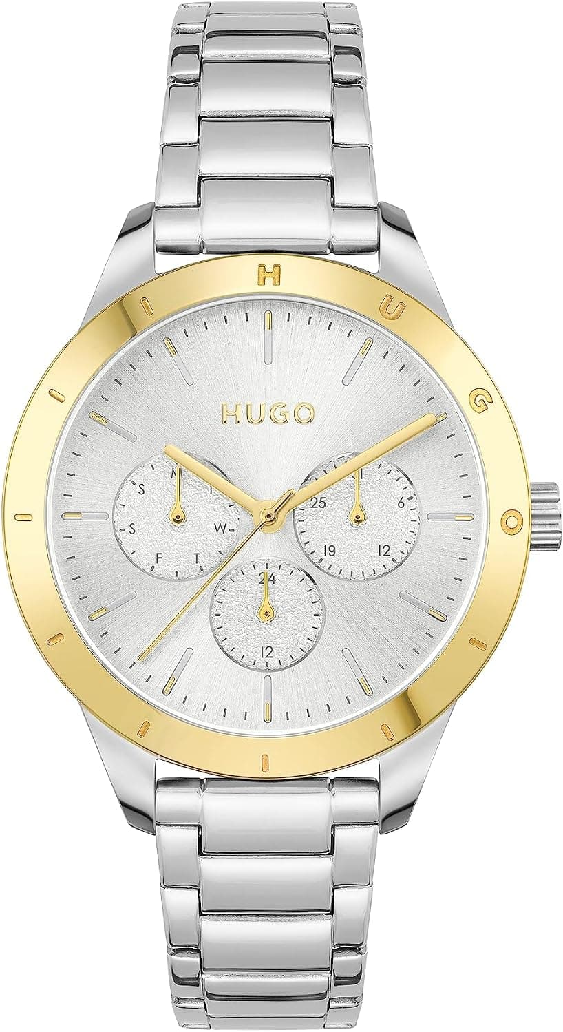 Hugo 1540090, 38mm, Silver Dial, Silver Stainless Steel Bracelet